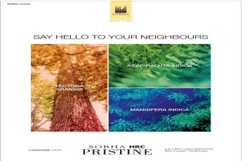 Reside in the new launch luxury homes at Sobha HRC Pristine in Bangalore